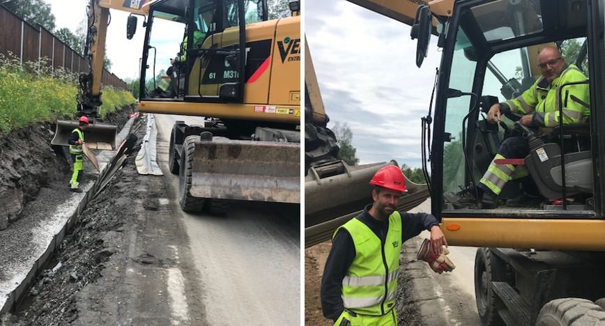 Veflen graver til ny høyspentlinje