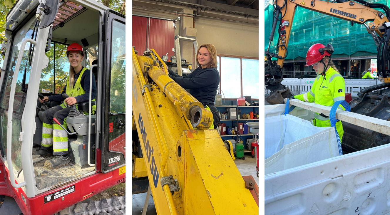 Bilde av våre tre nye jentelærlinger